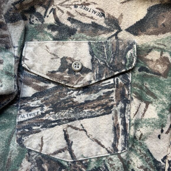 Codet RealTree Camo Flannel Shacket Men's 90’s M Hunting Shirt Jacket 22.5x25.5 - Picture 14 of 16